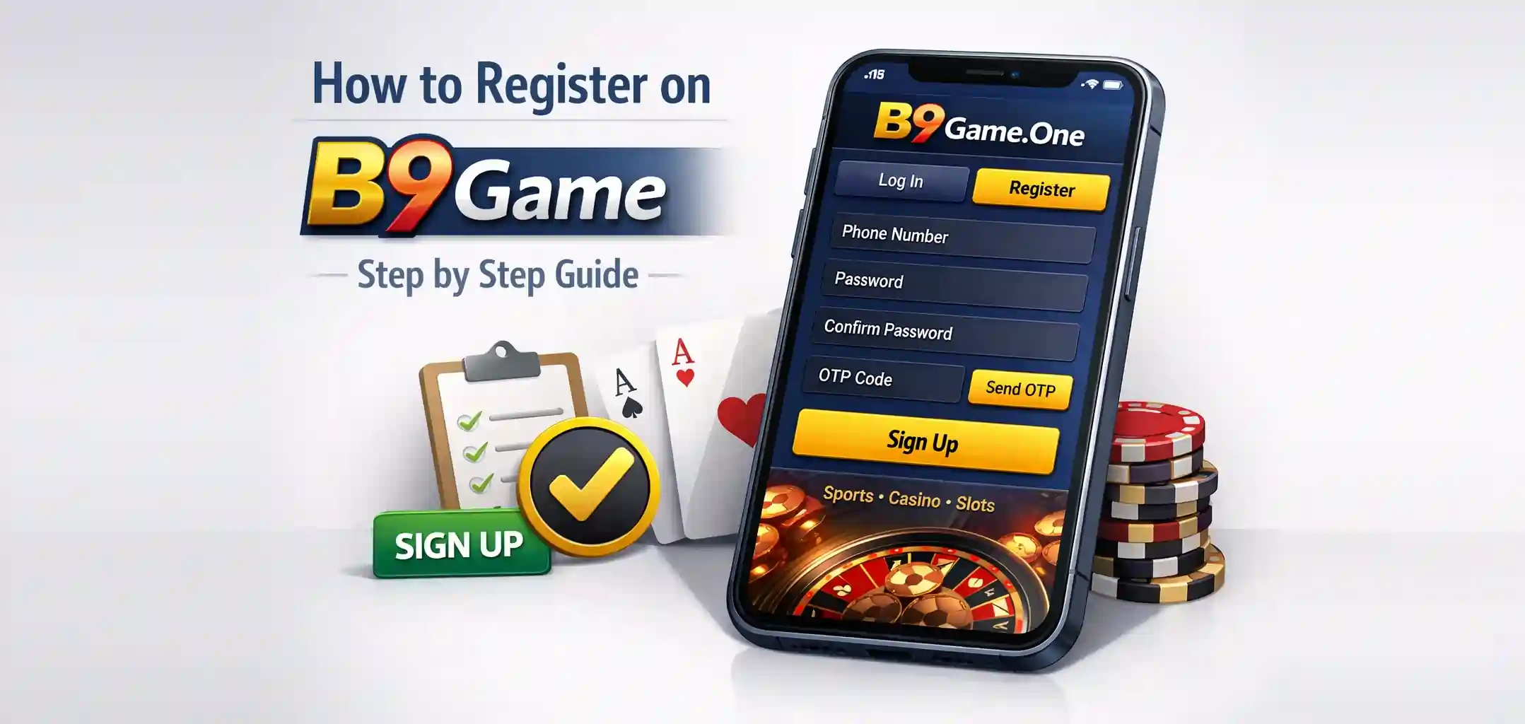 How to Register on B9 Game